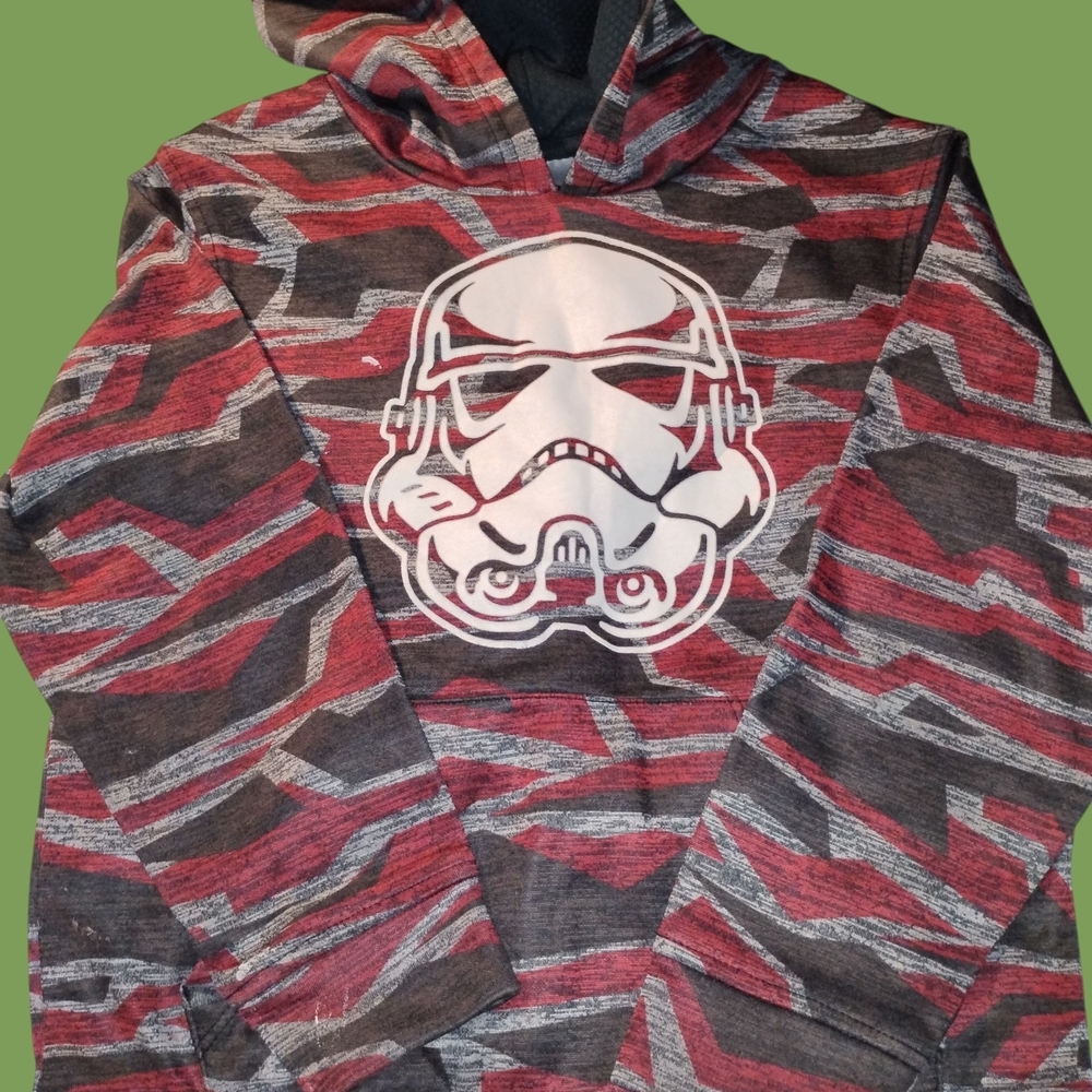 Star Wars Black and Red Hoodie Stormtrooper Kids Size Small 6/7